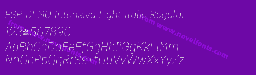 FSP DEMO Intensiva Light Italic RegularPreview FSP DEMO Intensiva Light Italic RegularPreview