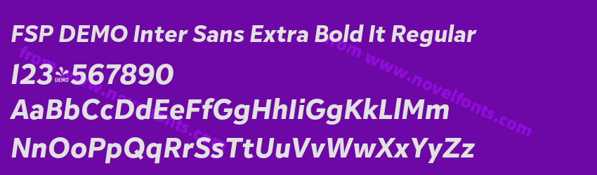 FSP DEMO Inter Sans Extra Bold It RegularPreview FSP DEMO Inter Sans Extra Bold It RegularPreview