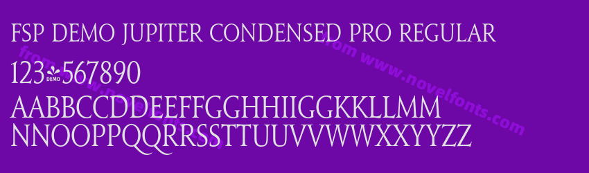 FSP DEMO Jupiter Condensed Pro RegularPreview FSP DEMO Jupiter Condensed Pro RegularPreview