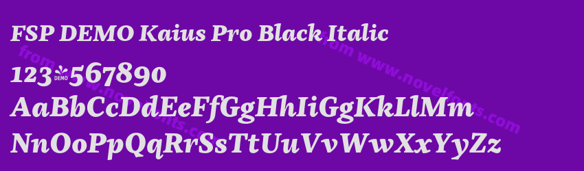 FSP DEMO Kaius Pro Black ItalicPreview FSP DEMO Kaius Pro Black ItalicPreview