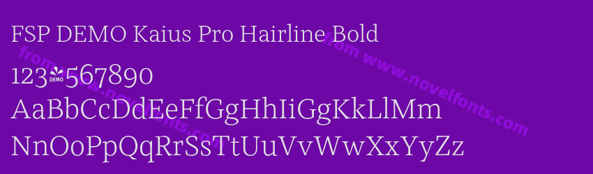 FSP DEMO Kaius Pro Hairline BoldPreview
