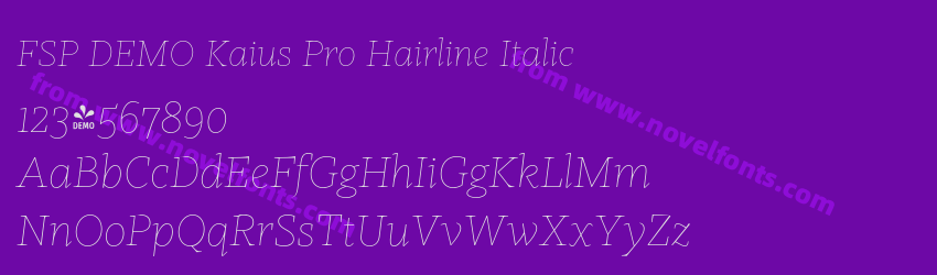 FSP DEMO Kaius Pro Hairline ItalicPreview FSP DEMO Kaius Pro Hairline ItalicPreview