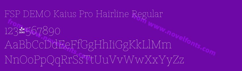 FSP DEMO Kaius Pro Hairline RegularPreview FSP DEMO Kaius Pro Hairline RegularPreview
