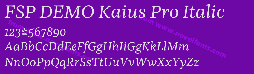 FSP DEMO Kaius Pro ItalicPreview FSP DEMO Kaius Pro ItalicPreview