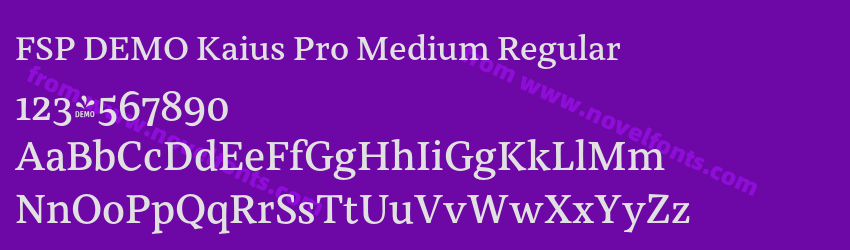 FSP DEMO Kaius Pro Medium RegularPreview FSP DEMO Kaius Pro Medium RegularPreview