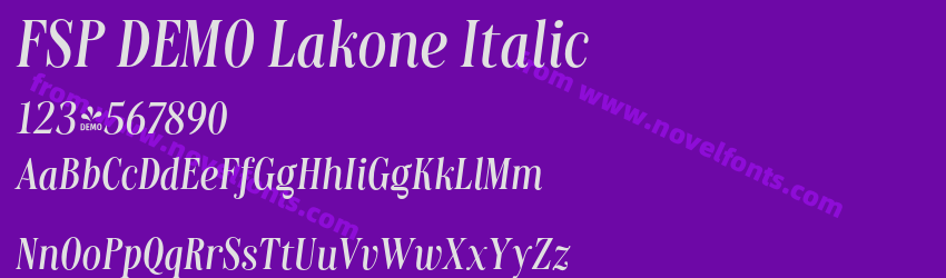 FSP DEMO Lakone ItalicPreview