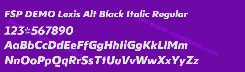 FSP DEMO Lexis Alt Black Italic RegularPreview FSP DEMO Lexis Alt Black Italic RegularPreview