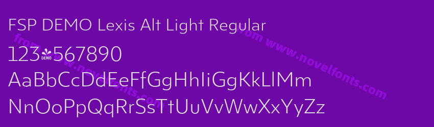 FSP DEMO Lexis Alt Light RegularPreview FSP DEMO Lexis Alt Light RegularPreview