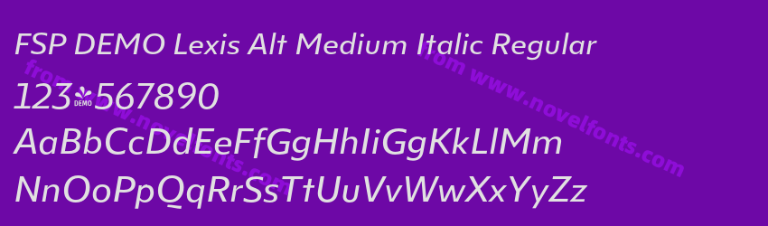 FSP DEMO Lexis Alt Medium Italic RegularPreview FSP DEMO Lexis Alt Medium Italic RegularPreview