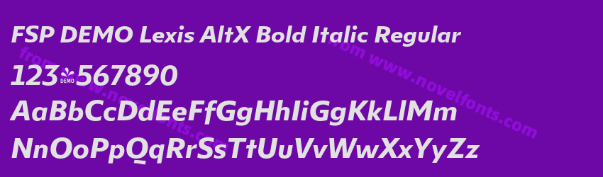 FSP DEMO Lexis AltX Bold Italic RegularPreview FSP DEMO Lexis AltX Bold Italic RegularPreview