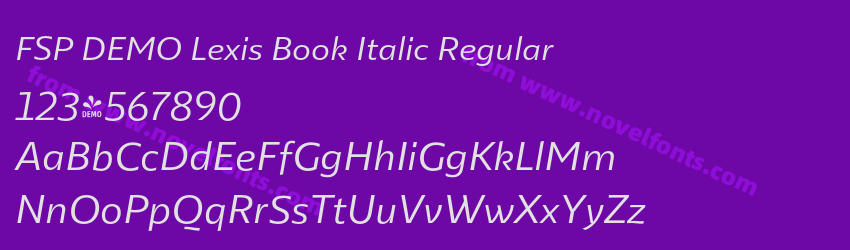 FSP DEMO Lexis Book Italic RegularPreview