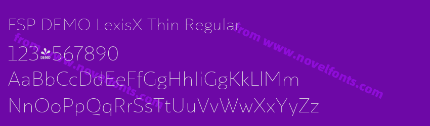 FSP DEMO LexisX Thin RegularPreview FSP DEMO LexisX Thin RegularPreview