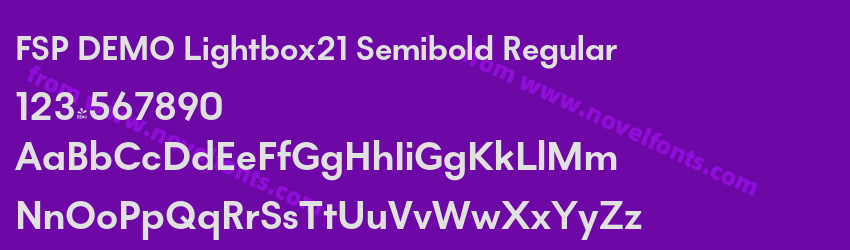 FSP DEMO Lightbox21 Semibold RegularPreview FSP DEMO Lightbox21 Semibold RegularPreview