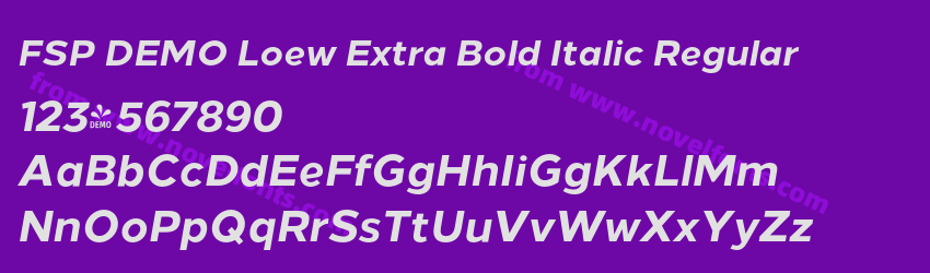 FSP DEMO Loew Extra Bold Italic RegularPreview FSP DEMO Loew Extra Bold Italic RegularPreview