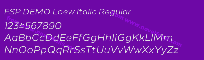 FSP DEMO Loew Italic RegularPreview FSP DEMO Loew Italic RegularPreview