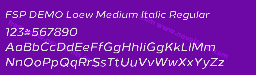 FSP DEMO Loew Medium Italic RegularPreview FSP DEMO Loew Medium Italic RegularPreview