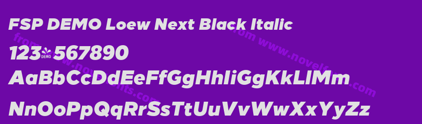 FSP DEMO Loew Next Black ItalicPreview FSP DEMO Loew Next Black ItalicPreview