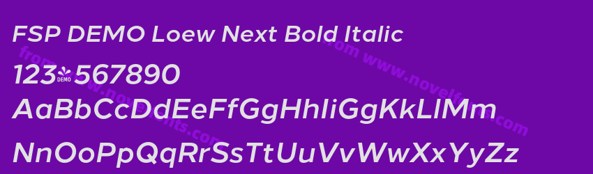 FSP DEMO Loew Next Bold ItalicPreview FSP DEMO Loew Next Bold ItalicPreview