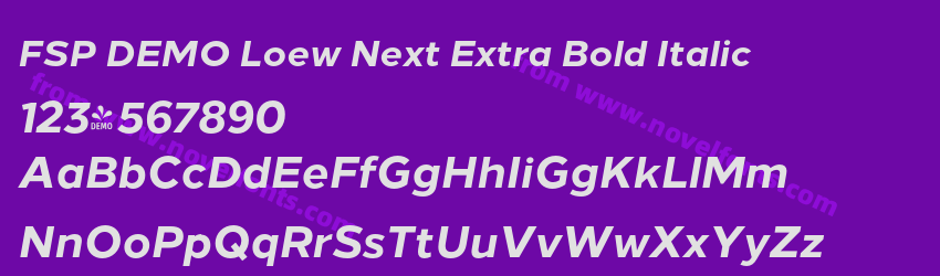 FSP DEMO Loew Next Extra Bold ItalicPreview FSP DEMO Loew Next Extra Bold ItalicPreview