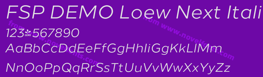 FSP DEMO Loew Next ItalicPreview FSP DEMO Loew Next ItalicPreview
