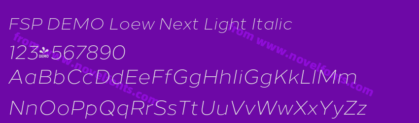 FSP DEMO Loew Next Light ItalicPreview FSP DEMO Loew Next Light ItalicPreview