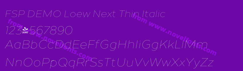 FSP DEMO Loew Next Thin ItalicPreview FSP DEMO Loew Next Thin ItalicPreview