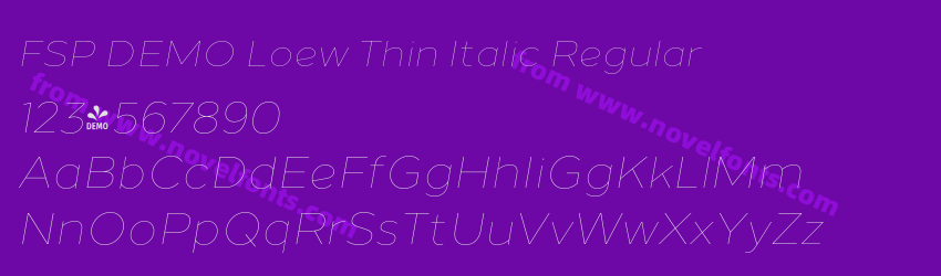FSP DEMO Loew Thin Italic RegularPreview FSP DEMO Loew Thin Italic RegularPreview