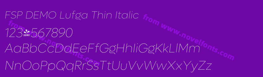 FSP DEMO Lufga Thin ItalicPreview FSP DEMO Lufga Thin ItalicPreview