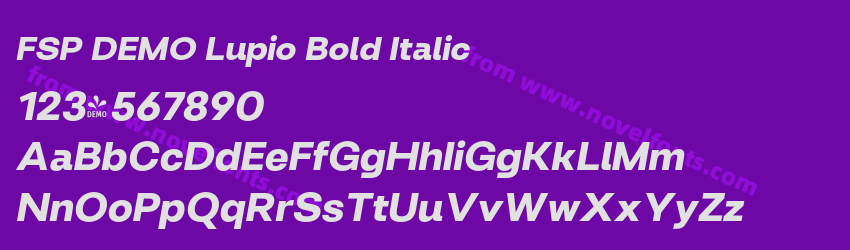 FSP DEMO Lupio Bold ItalicPreview FSP DEMO Lupio Bold ItalicPreview