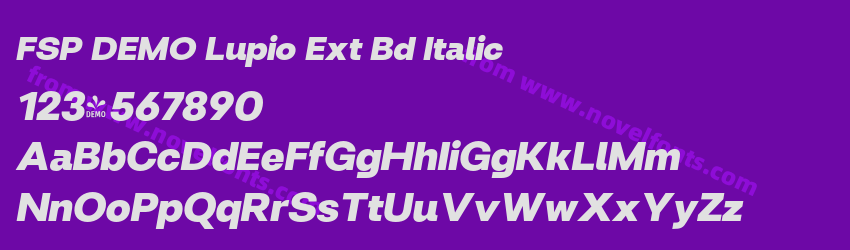 FSP DEMO Lupio Ext Bd ItalicPreview FSP DEMO Lupio Ext Bd ItalicPreview