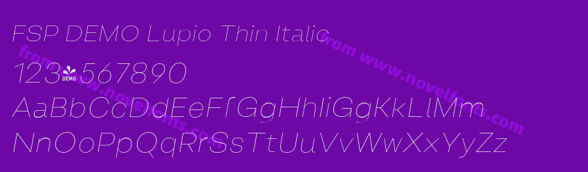 FSP DEMO Lupio Thin ItalicPreview FSP DEMO Lupio Thin ItalicPreview