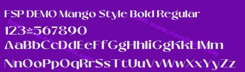FSP DEMO Mango Style Bold RegularPreview FSP DEMO Mango Style Bold RegularPreview