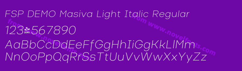 FSP DEMO Masiva Light Italic RegularPreview FSP DEMO Masiva Light Italic RegularPreview