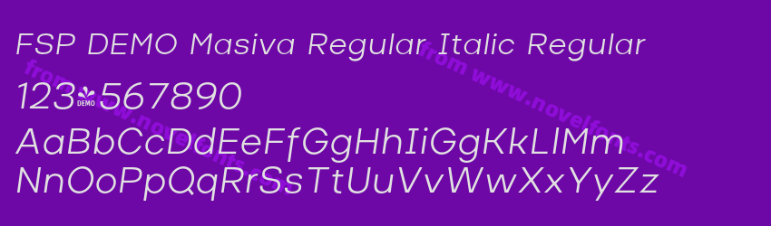 FSP DEMO Masiva Regular Italic RegularPreview FSP DEMO Masiva Regular Italic RegularPreview