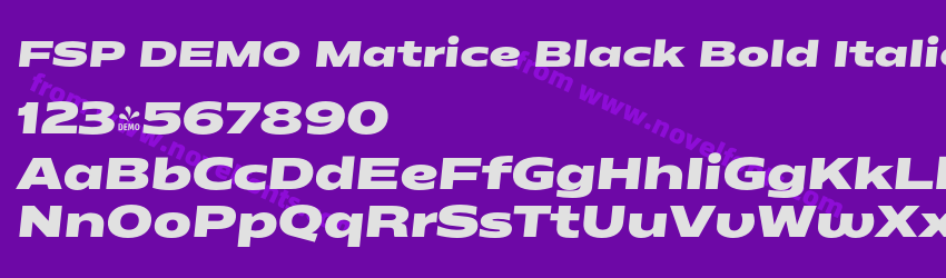 FSP DEMO Matrice Black Bold ItalicPreview FSP DEMO Matrice Black Bold ItalicPreview