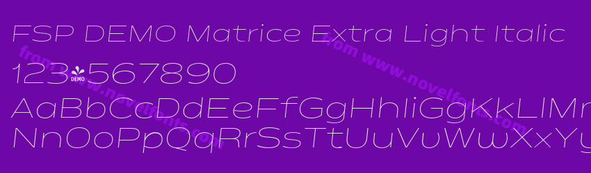 FSP DEMO Matrice Extra Light ItalicPreview FSP DEMO Matrice Extra Light ItalicPreview