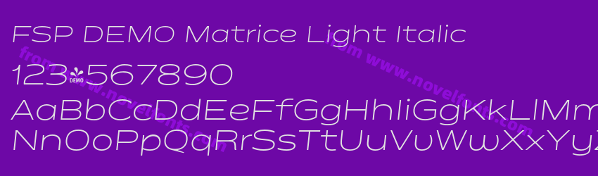 FSP DEMO Matrice Light ItalicPreview FSP DEMO Matrice Light ItalicPreview