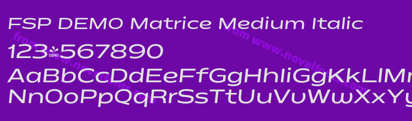 FSP DEMO Matrice Medium ItalicPreview FSP DEMO Matrice Medium ItalicPreview