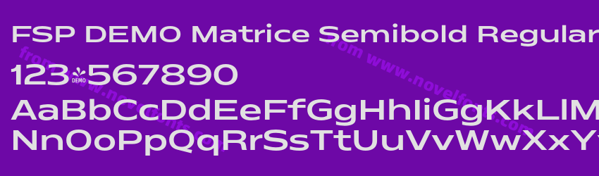 FSP DEMO Matrice Semibold RegularPreview FSP DEMO Matrice Semibold RegularPreview