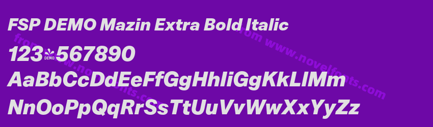 FSP DEMO Mazin Extra Bold ItalicPreview FSP DEMO Mazin Extra Bold ItalicPreview