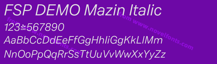 FSP DEMO Mazin ItalicPreview FSP DEMO Mazin ItalicPreview