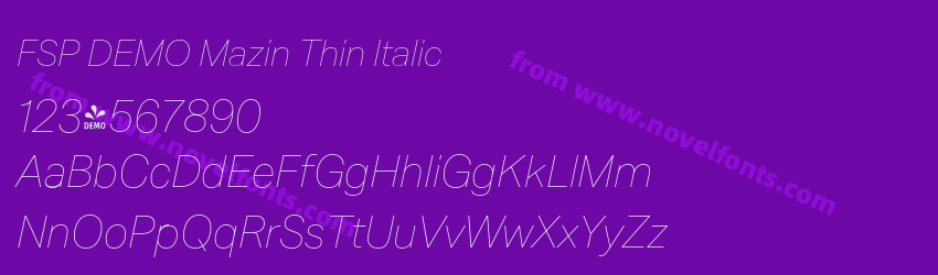 FSP DEMO Mazin Thin ItalicPreview FSP DEMO Mazin Thin ItalicPreview