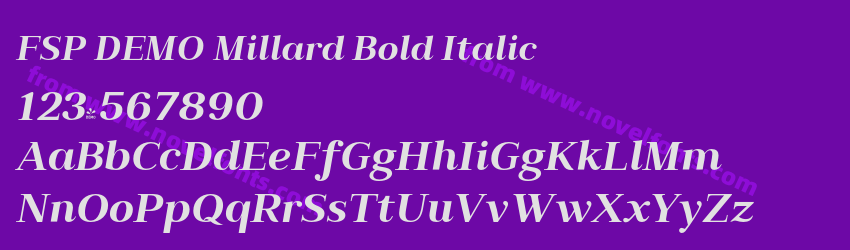 FSP DEMO Millard Bold ItalicPreview FSP DEMO Millard Bold ItalicPreview