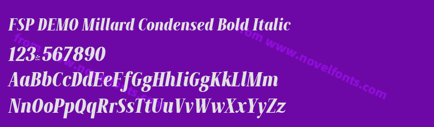 FSP DEMO Millard Condensed Bold ItalicPreview FSP DEMO Millard Condensed Bold ItalicPreview