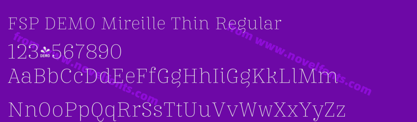 FSP DEMO Mireille Thin RegularPreview FSP DEMO Mireille Thin RegularPreview