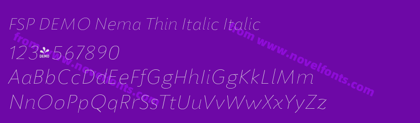 FSP DEMO Nema Thin Italic ItalicPreview FSP DEMO Nema Thin Italic ItalicPreview