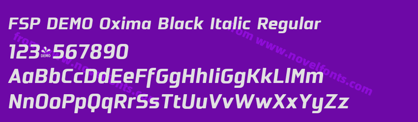 FSP DEMO Oxima Black Italic RegularPreview FSP DEMO Oxima Black Italic RegularPreview