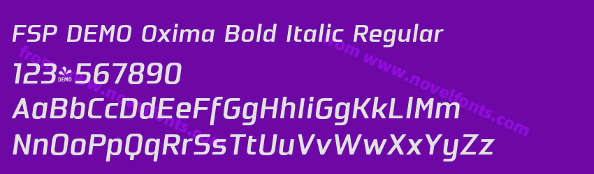 FSP DEMO Oxima Bold Italic RegularPreview FSP DEMO Oxima Bold Italic RegularPreview