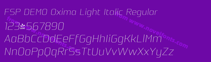 FSP DEMO Oxima Light Italic RegularPreview
