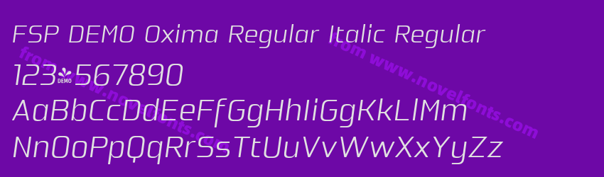 FSP DEMO Oxima Regular Italic RegularPreview FSP DEMO Oxima Regular Italic RegularPreview